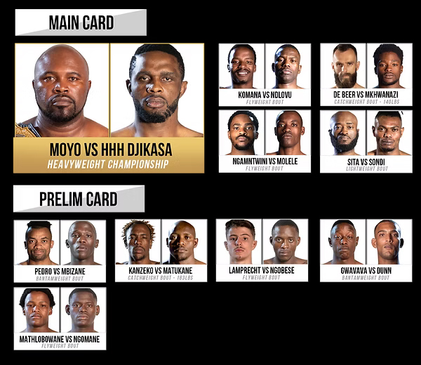  EFC 127 - Moyo vs. Djikasa Official Fight Card