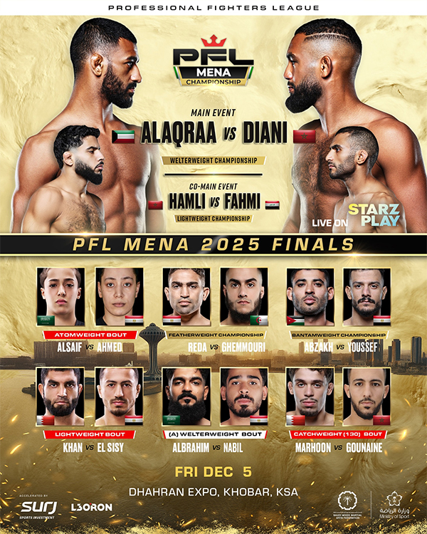  PFL MENA 4 2025 Finals - Alaqraa vs. Diani - Official Fight Card