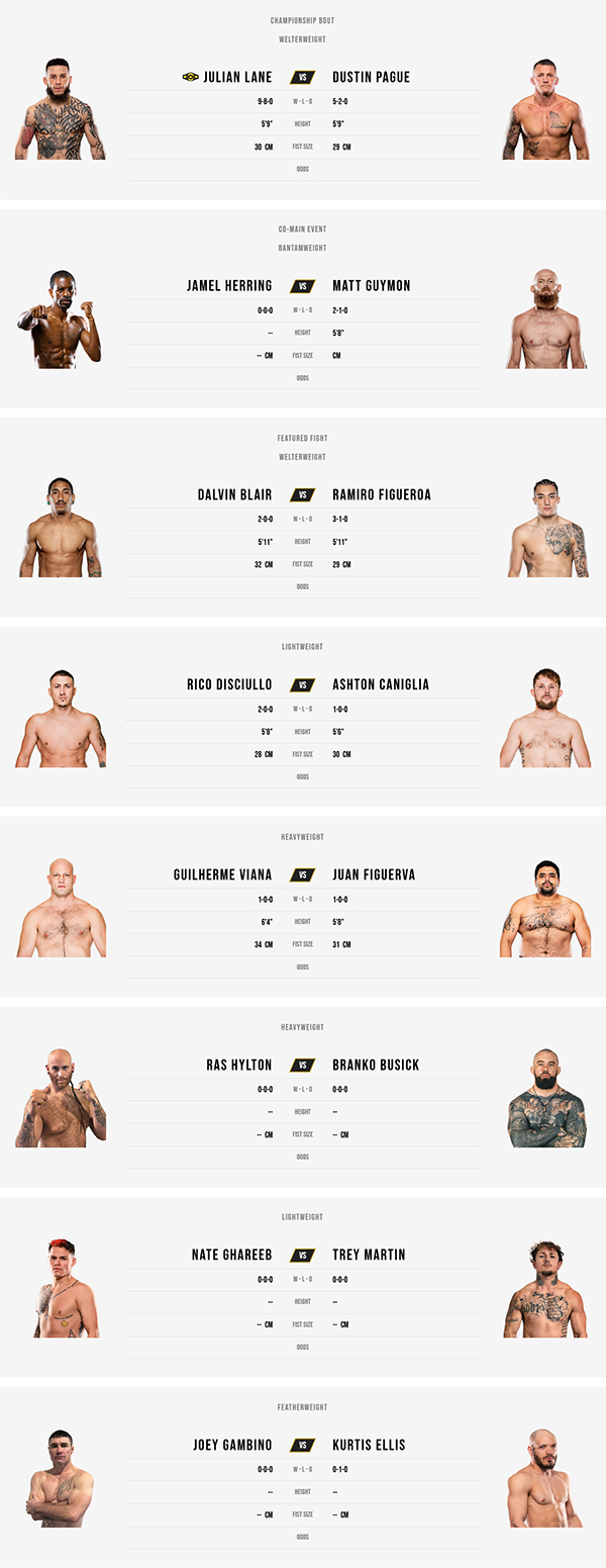  BKFC 86 - Lane vs. Pague Fight Card