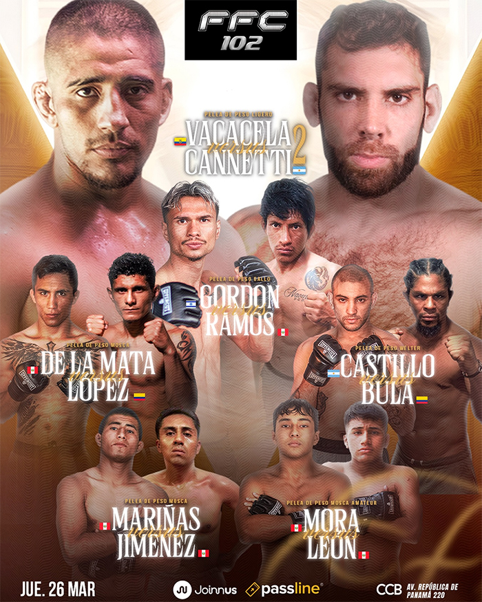  Fusion FC 102 - Vacacela vs. Cannetti 2 - Official Fight Card