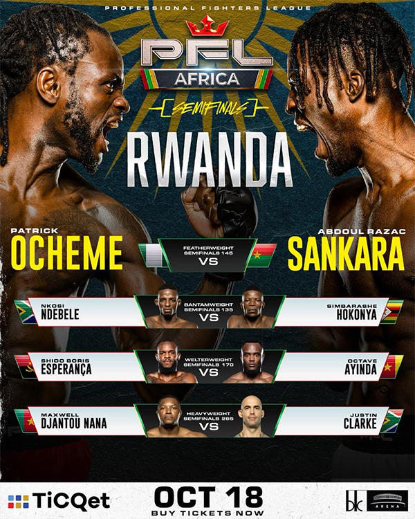  PFL Africa 3 Kigali 2025 - Ocheme vs. Sankara Official Fight Card - Main Card
