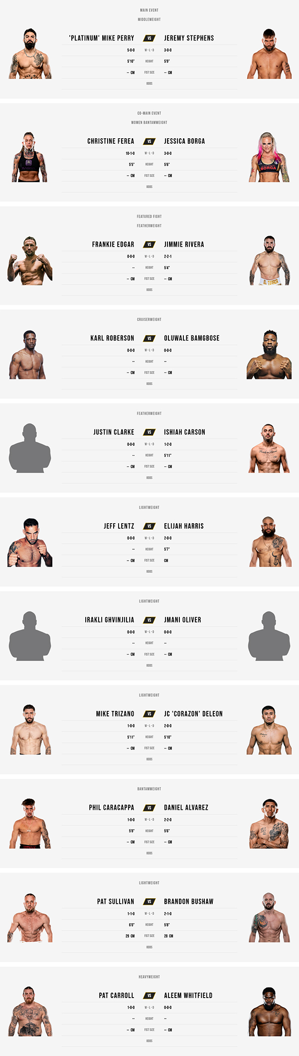  BKFC 82 - Perry vs. Stephens - Official Fight Card