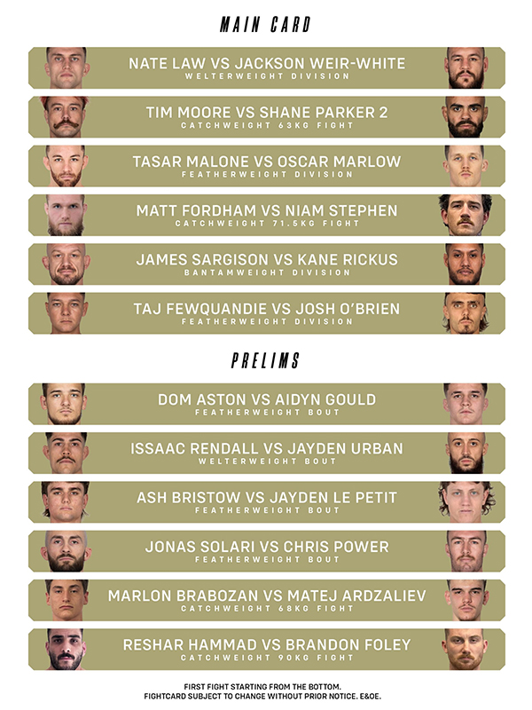  Eternal MMA 100 - Law vs. Weir-White - Official Fight Card