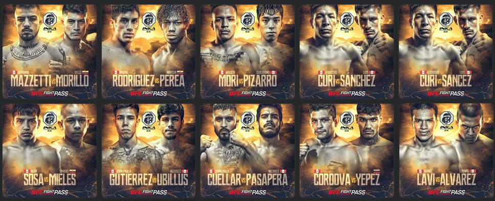 Inka 54 - Mazzetti vs. Morillo - Fight Card Inka 54 - Mazzetti vs. Morillo - Fight Card