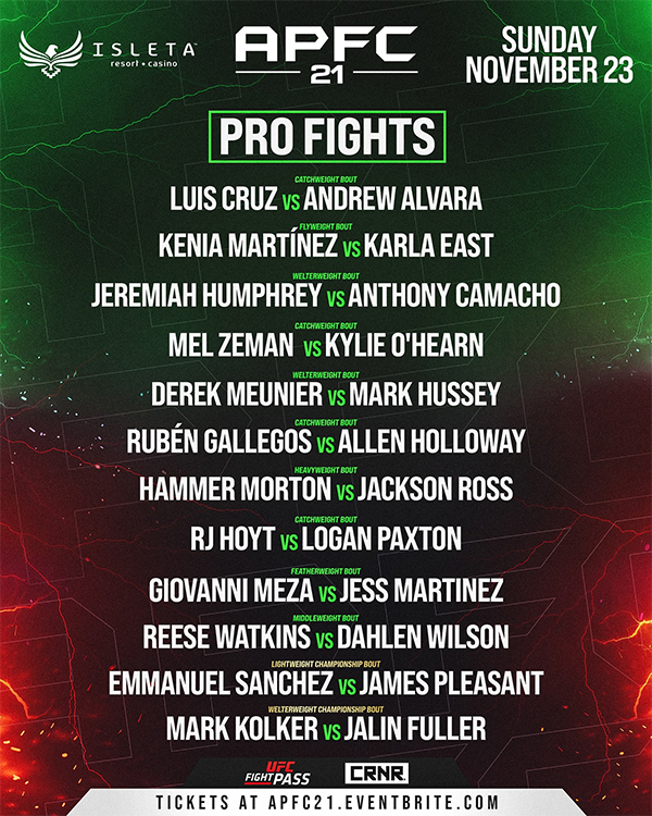 Anthony Pettis FC 21 - New Mexico Fight Night 2 - Fuller vs. Kolker Official Fight Card Main Card Anthony Pettis FC 21 - New Mexico Fight Night 2 - Fuller vs. Kolker Official Fight Card Main Card