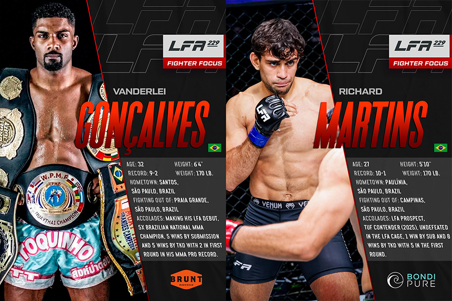  LFA 229 - Martins vs Goncalves Official Tale Of The Tape