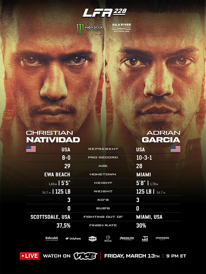  LFA 228 - Natividad vs. Garcia Official Tale Of The Tape